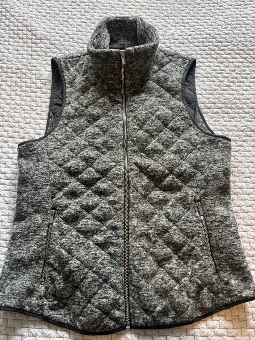 Vintage Y2K Abercrombie & Fitch Gray Full Zip Vest Size Small